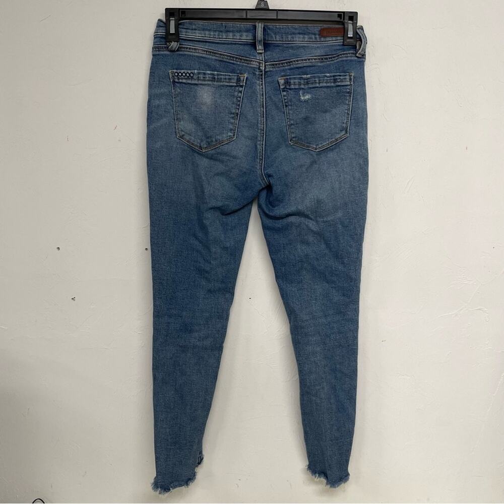 Blank NYC Light Wash Step Hem The Reade Crop Skinny Jeans Womens 28 Blue - Picture 10 of 13